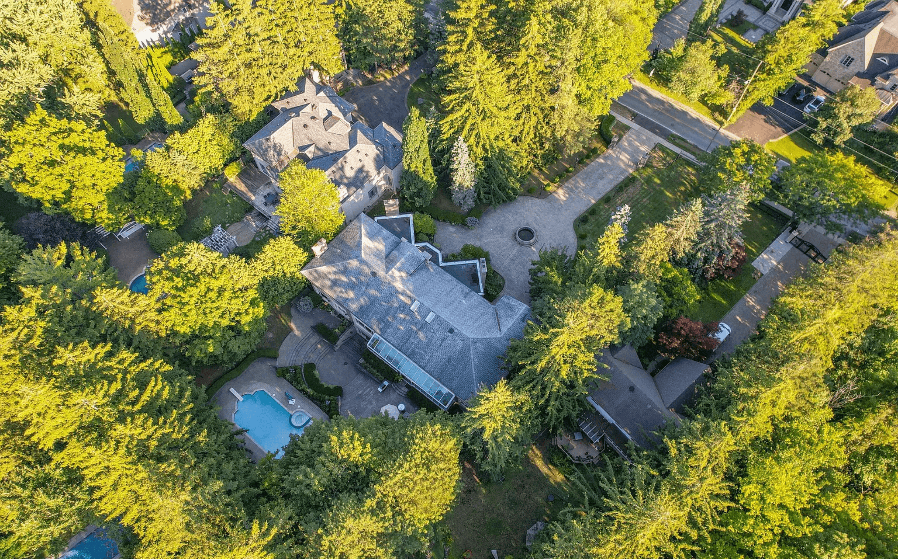 Aerial view of estate